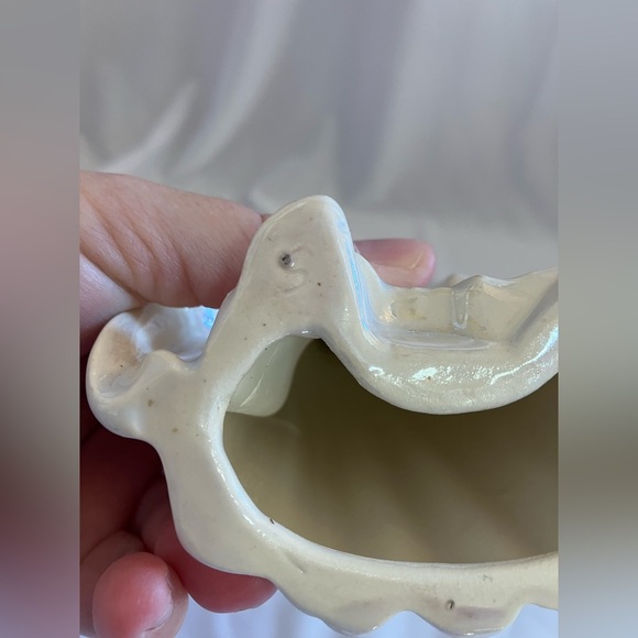 Ivory Ceramic Monk Sculpture - Picture 8 of 8